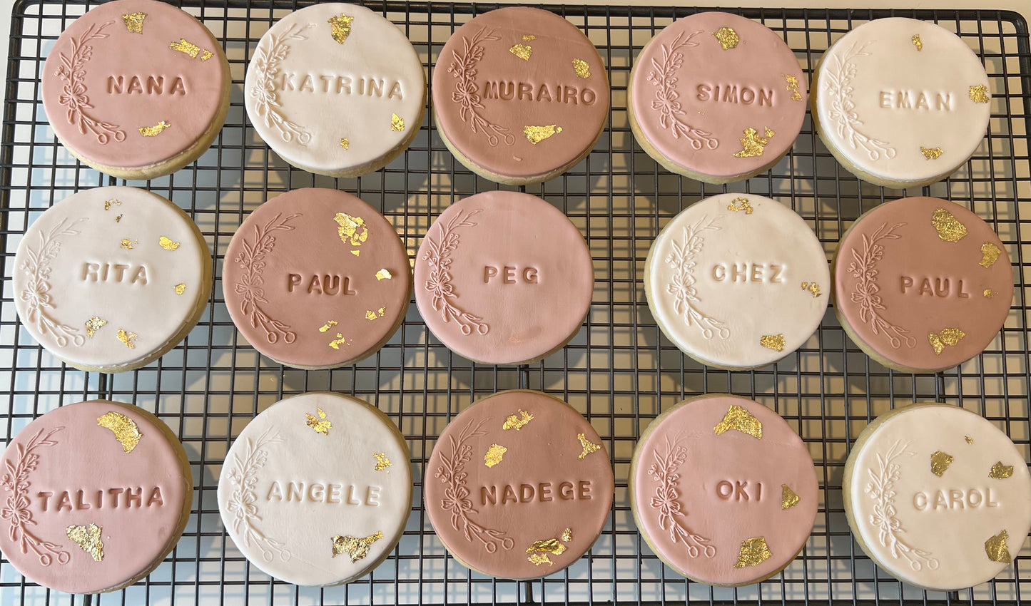 Place card name cookies