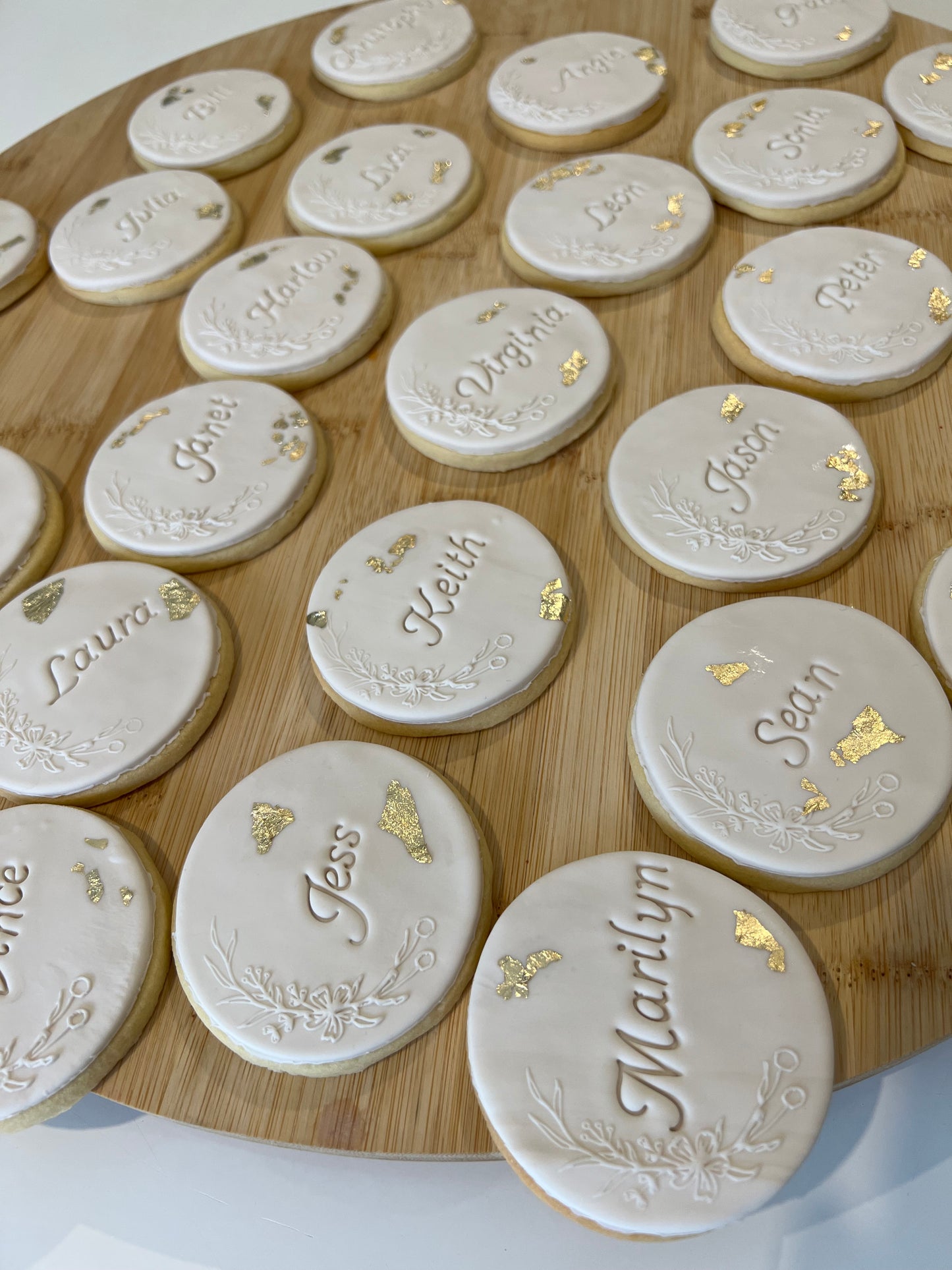 Place card name cookies
