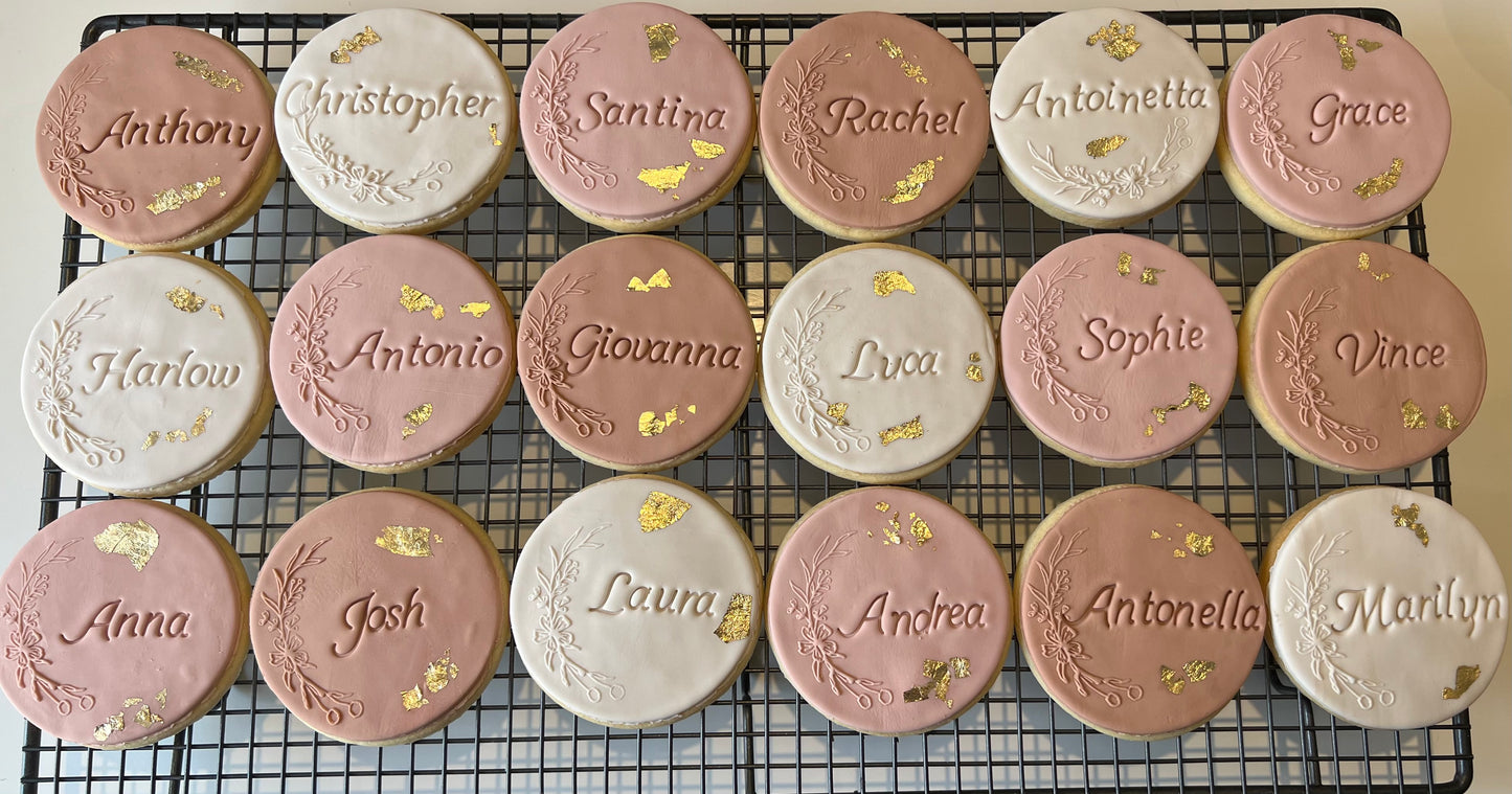 Place card name cookies