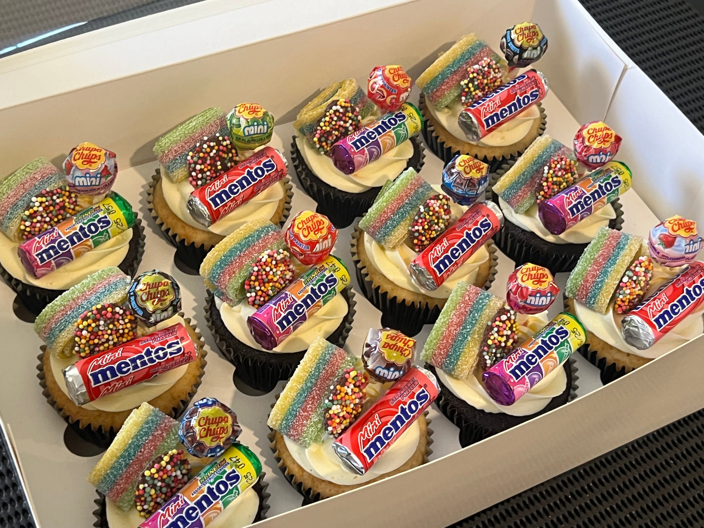 Lolly loaded cupcakes (12)