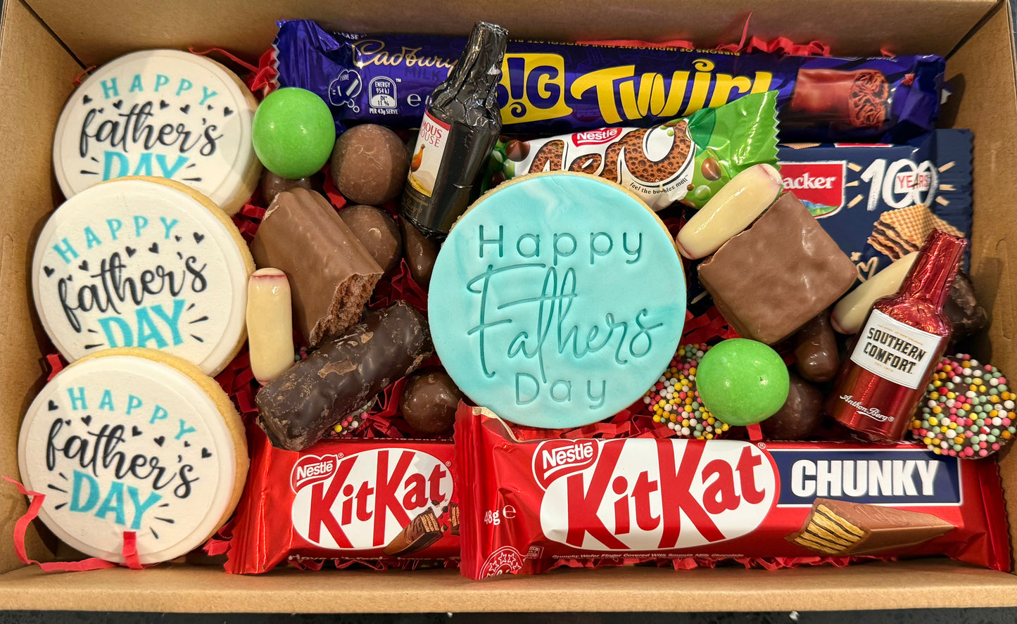 Fathers Day cookies/chocolate box