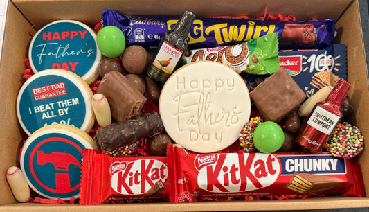 Fathers Day cookies/chocolate box