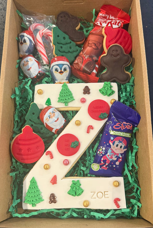 Christmas personalised giant letter cookie box